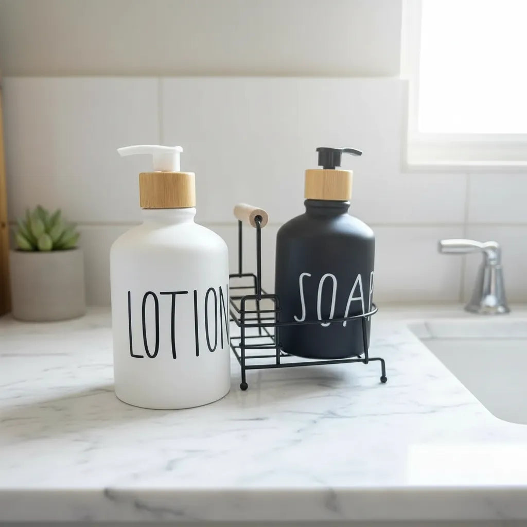 Set Dispensadores Con Soporte Metálico | Combinado