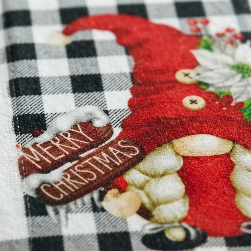Set 2 Paños De Cocina Navideños 45 × 70 Cm · Duendes