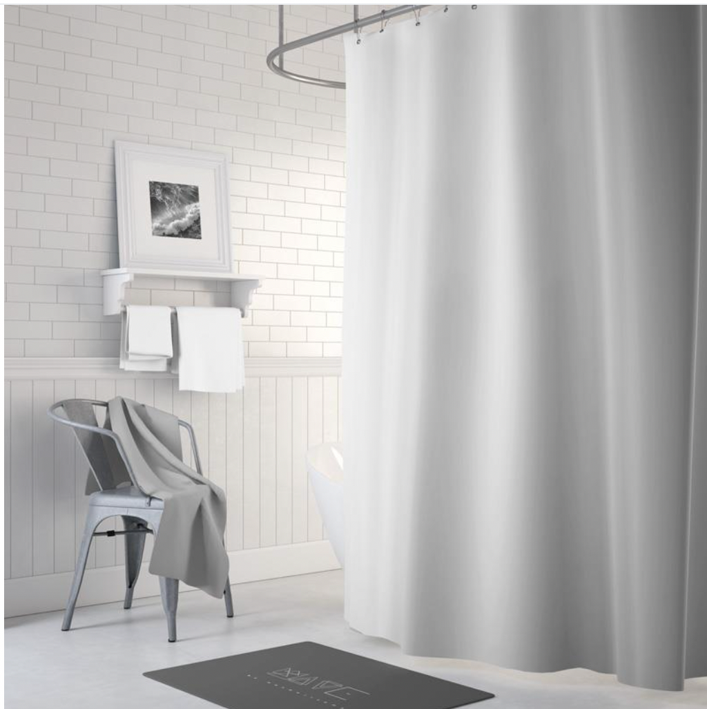 orro Para Cortina De Baño Blanco, 3 Magnetos 180 × 180 Cm