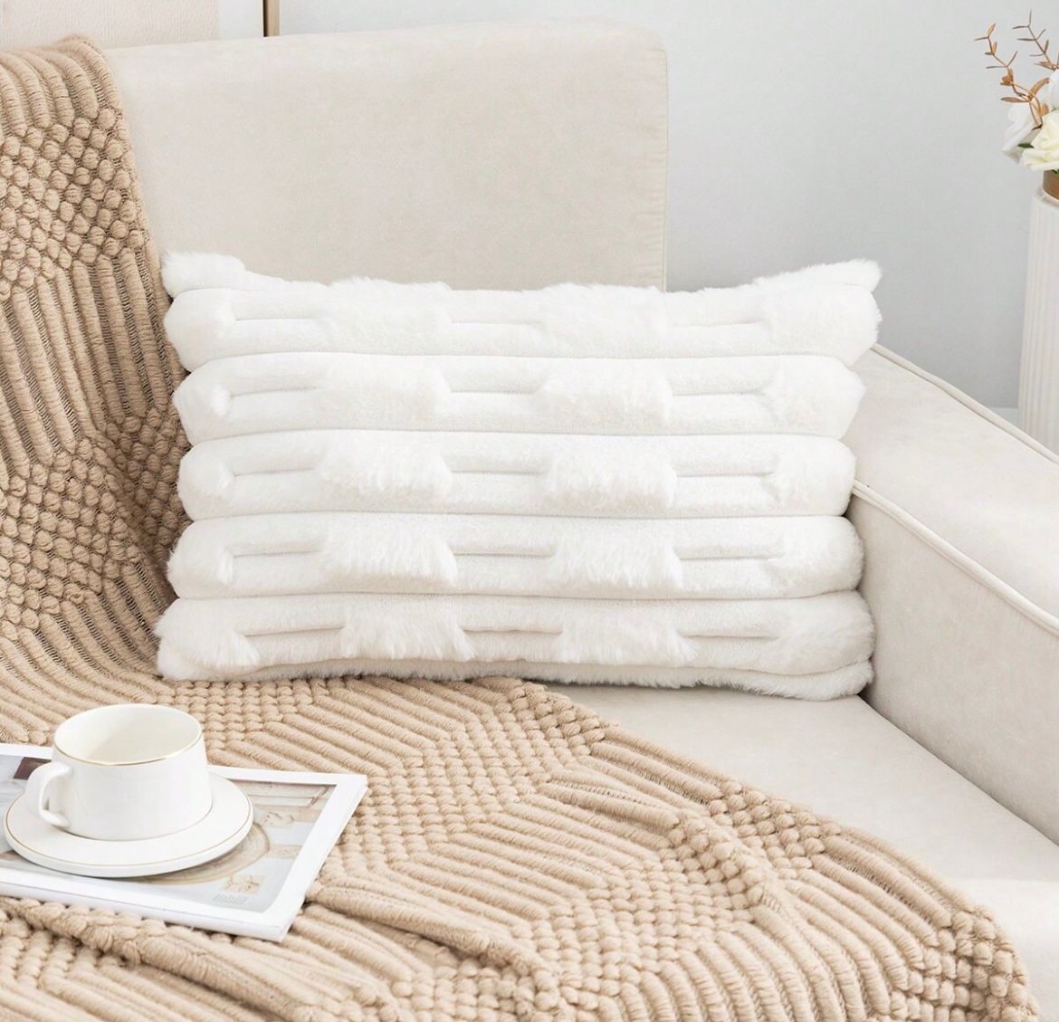 Funda de cojín extra suave con diseño, rectangular