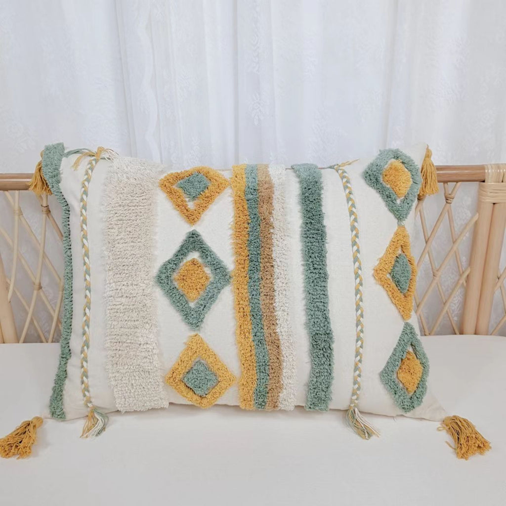 Fundas de almohada bohemia  bordada