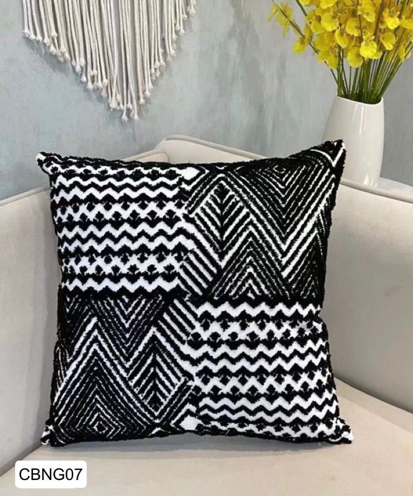 Fundas de cojines bordados negro