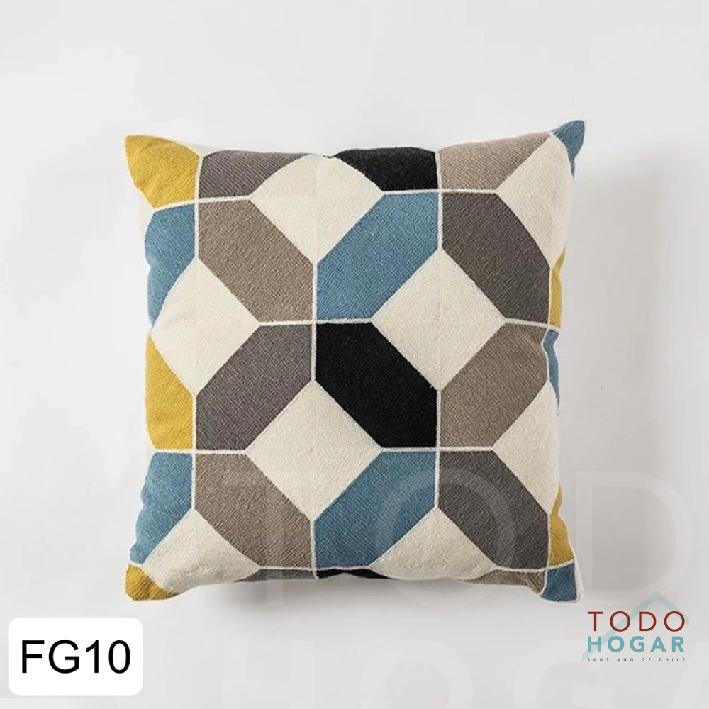 Fundas de cojines con diseños  geométricos