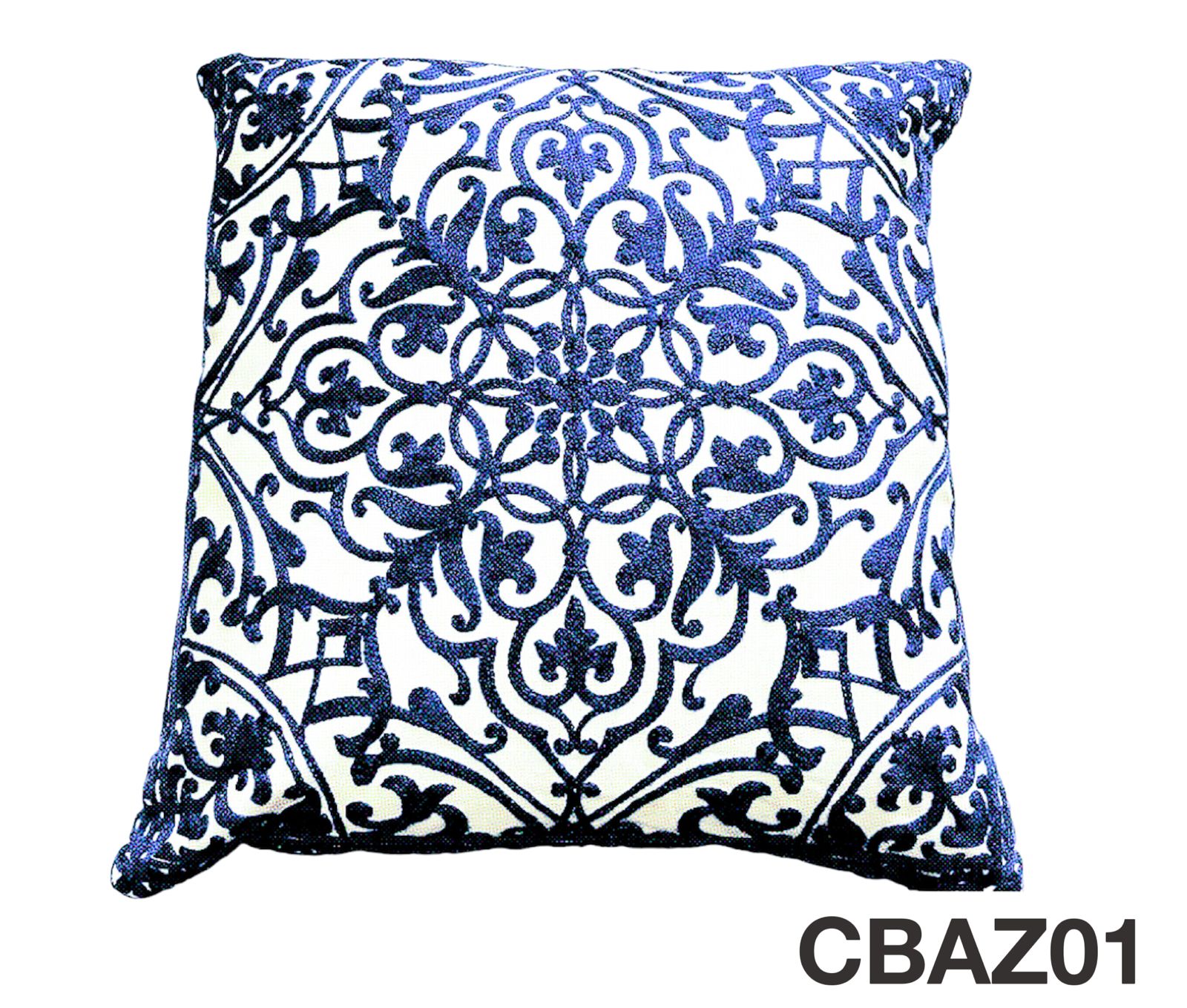 Fundas de Cojines Bordadas Azul