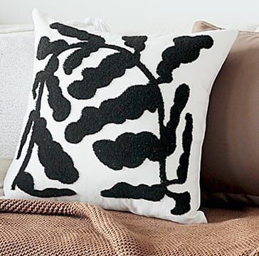 Fundas de cojines bordados negro