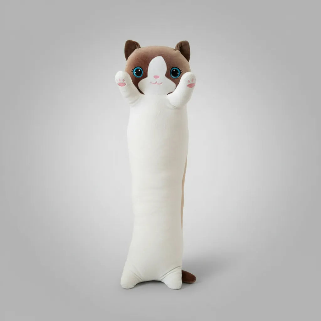 Peluche Gato Largo  · Afelpado Extra Suave Blanco