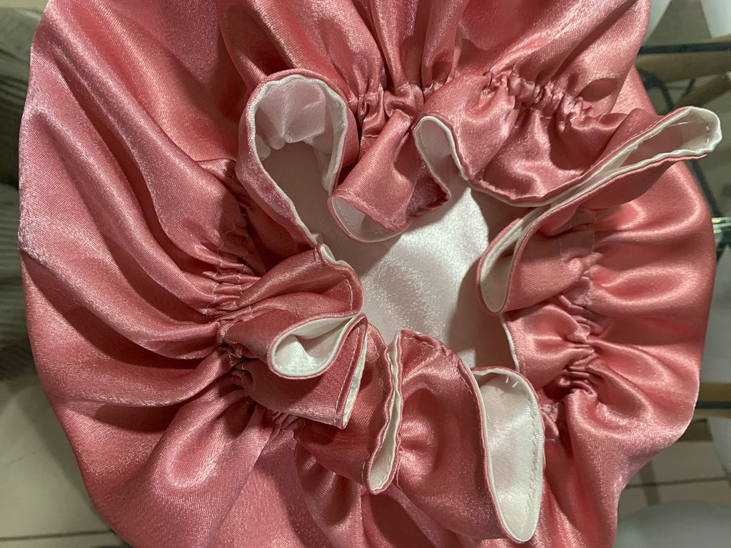 Gorro de satin bicolor