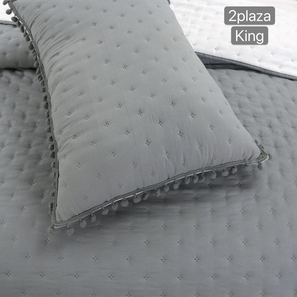 Cubrecamas Algodón con pom poms