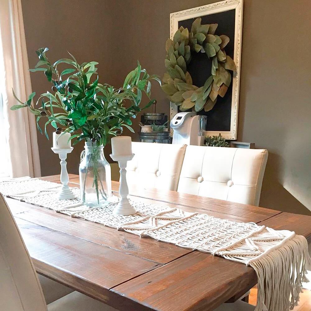 Camino de mesa de macramé