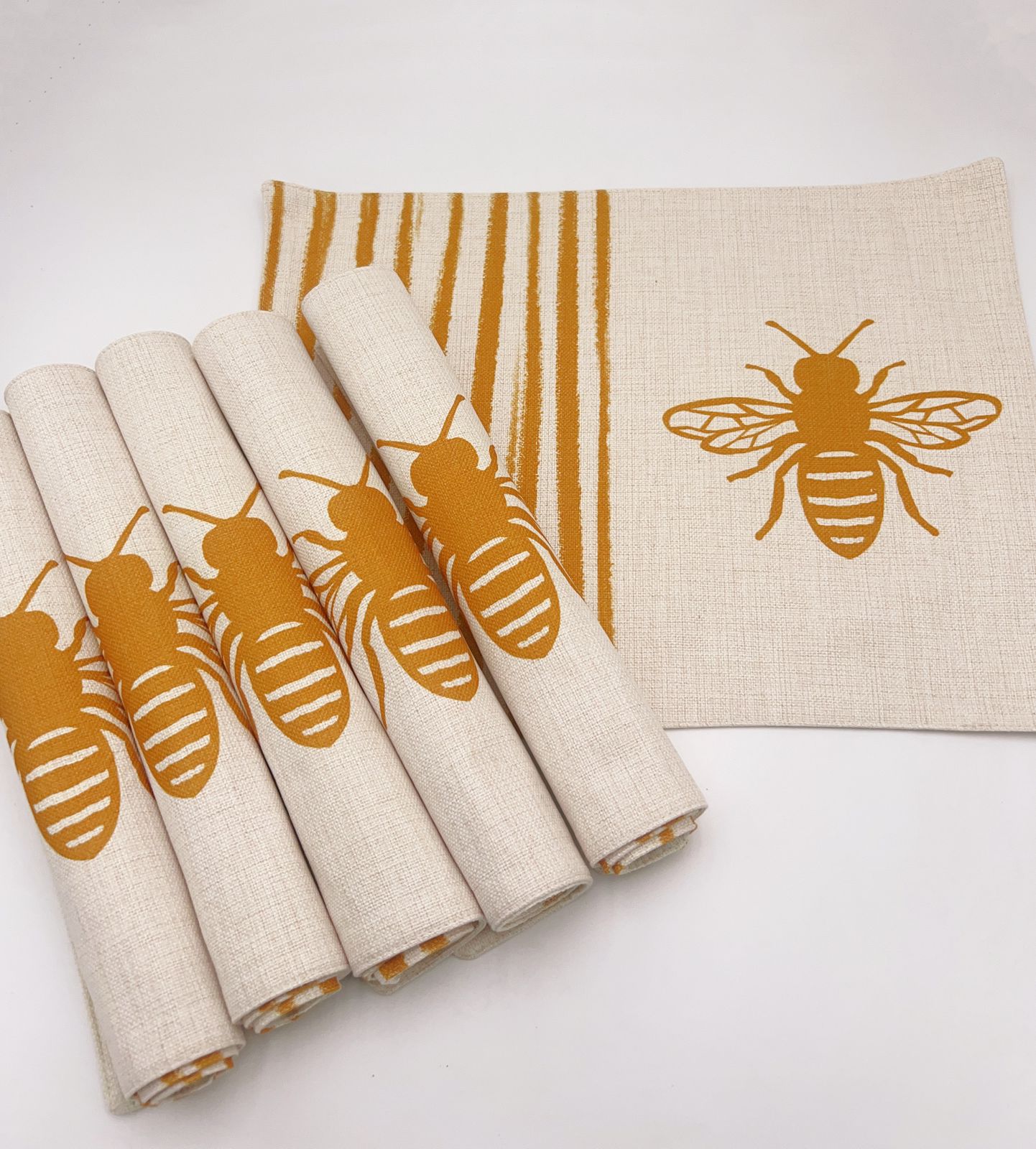 set de 6 individuales repelentes en  lino