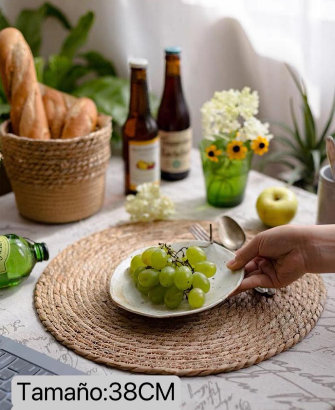 Individuales fibra  de yute  38cm