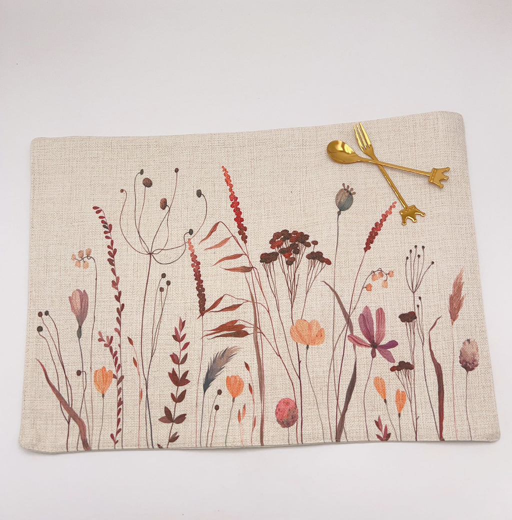 set de 6 individuales repelentes en  lino