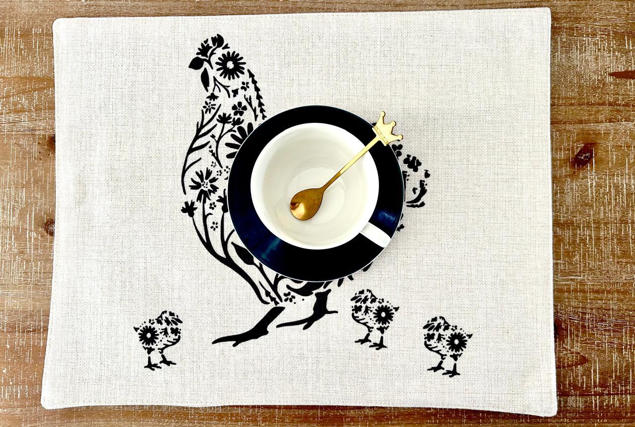 set de 6 individuales repelentes en  lino