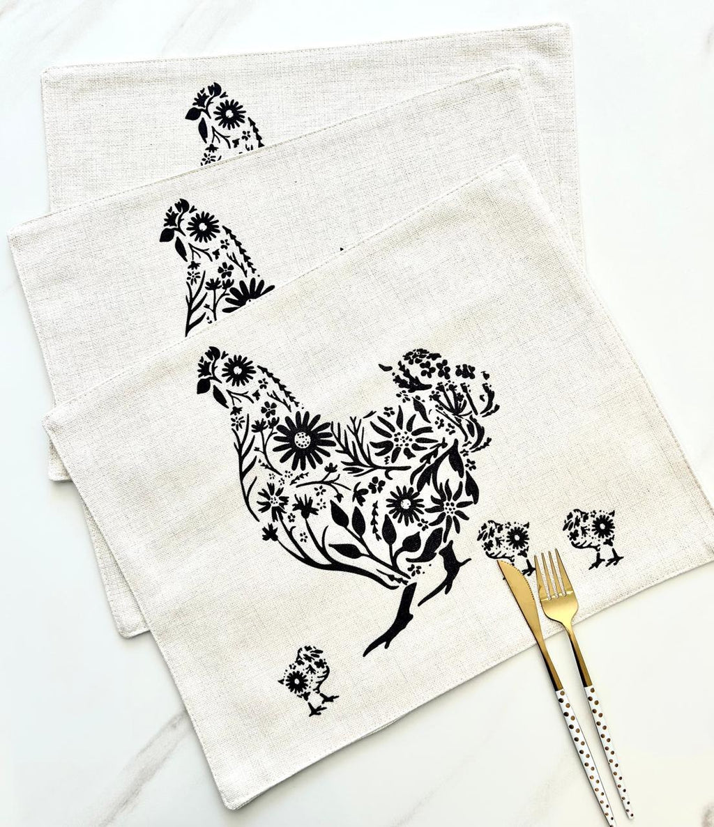 set de 6 individuales repelentes en  lino