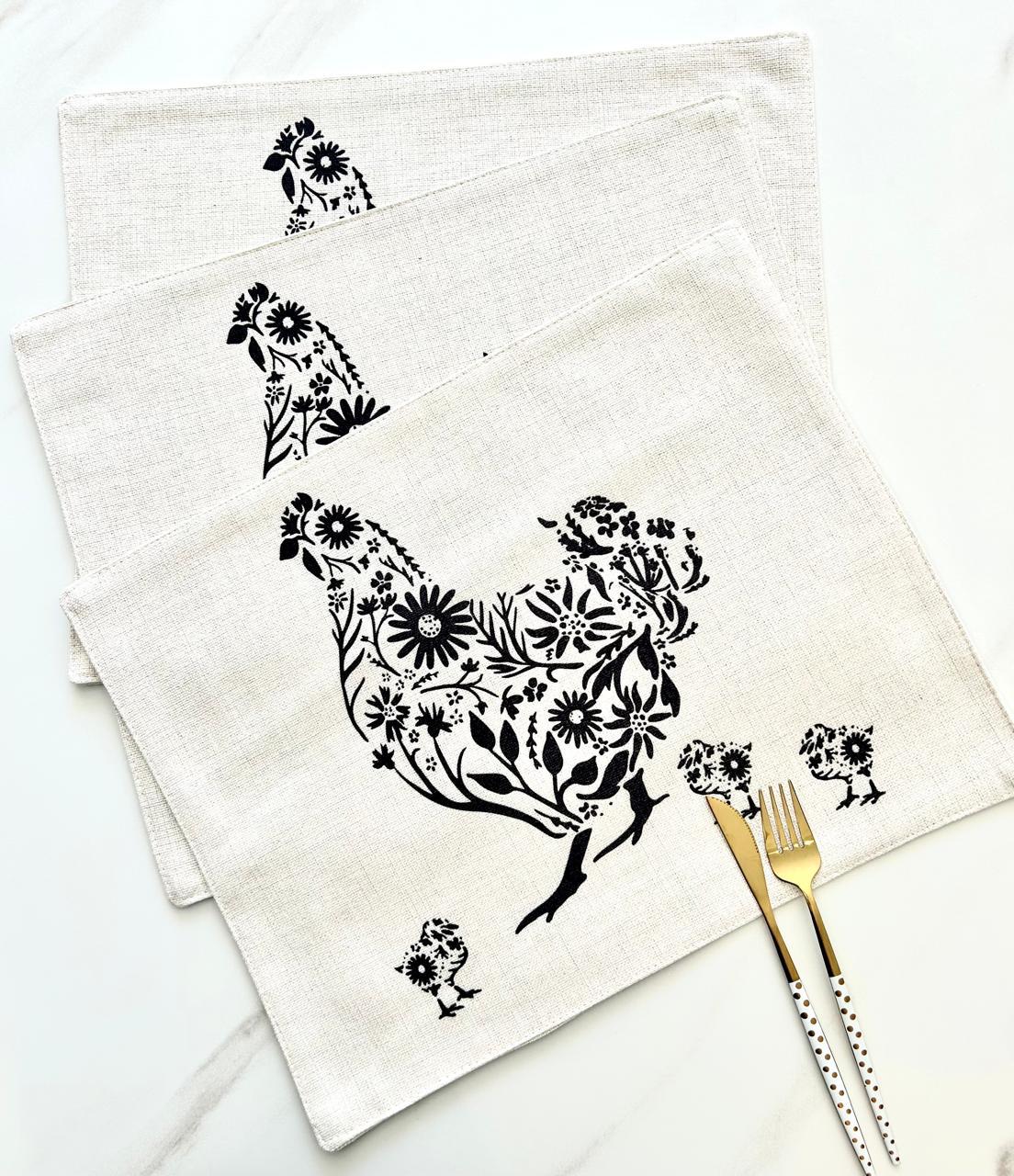 set de 6 individuales repelentes en  lino