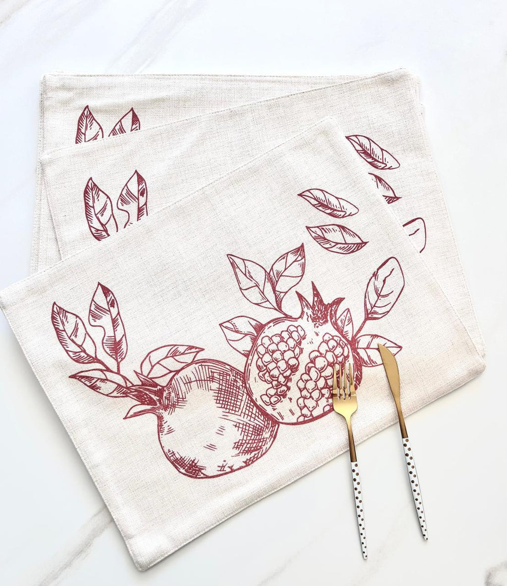 set de 6 individuales repelentes en  lino