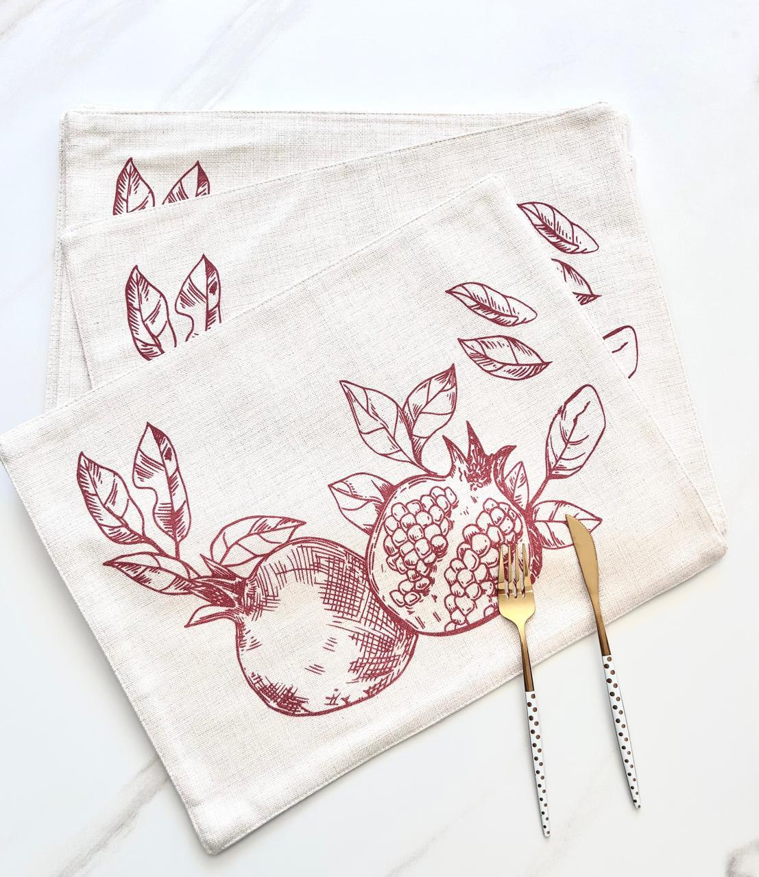 set de 6 individuales repelentes en  lino