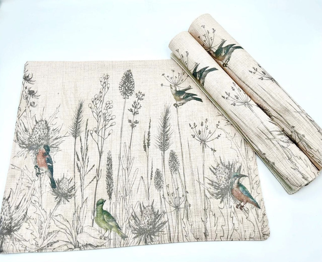 set de 6 individuales repelentes en  lino