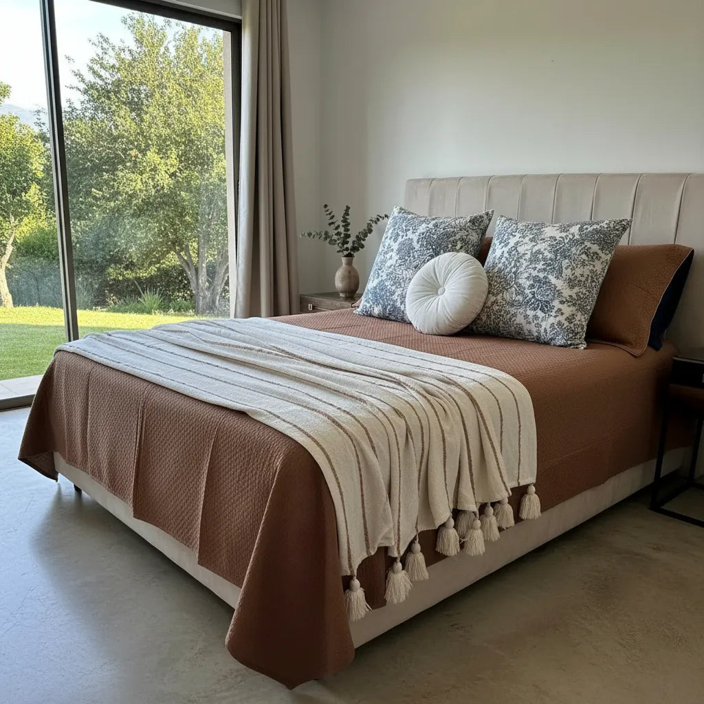 Set Renovación Dormitorio Refugio Tierra azul  6 Piezas azul | 2 plazas