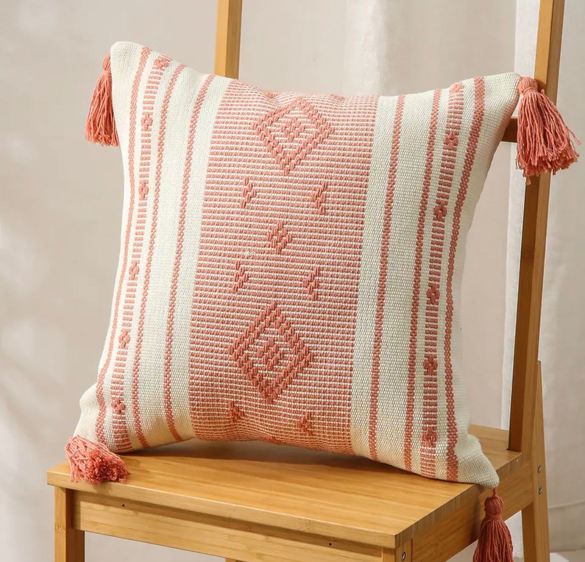 Fundas de cojines Kilim con borlas