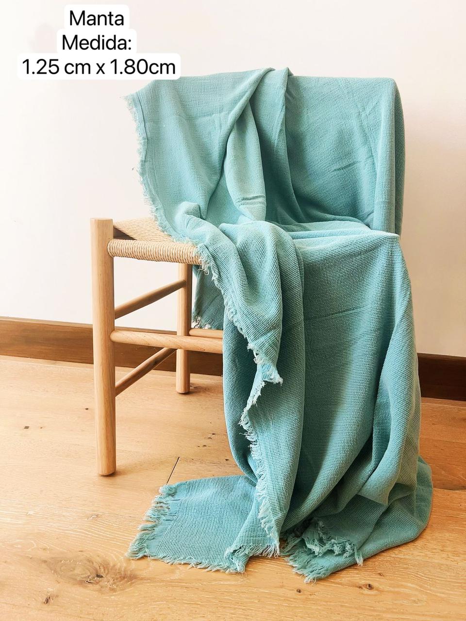 Manta verde agua, 1.25cm x 1.80cm