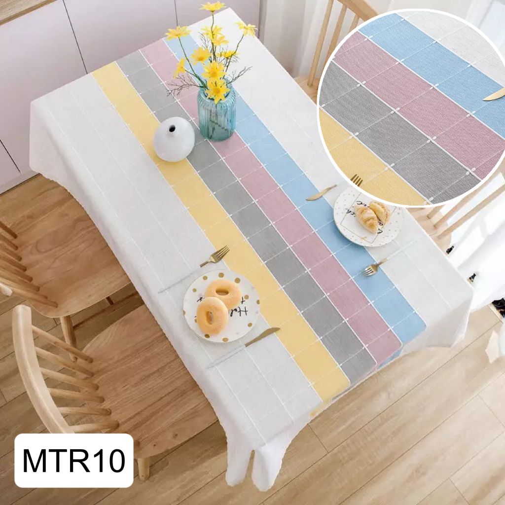 Manteles combinados  de lino