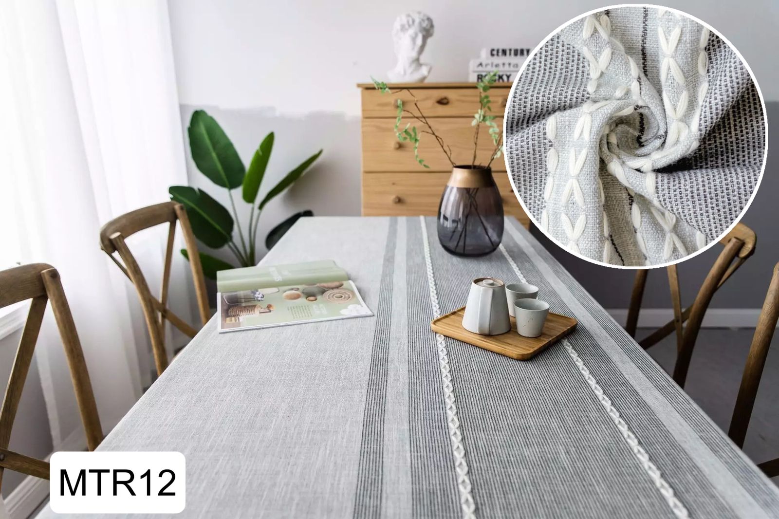 Manteles combinados  de lino