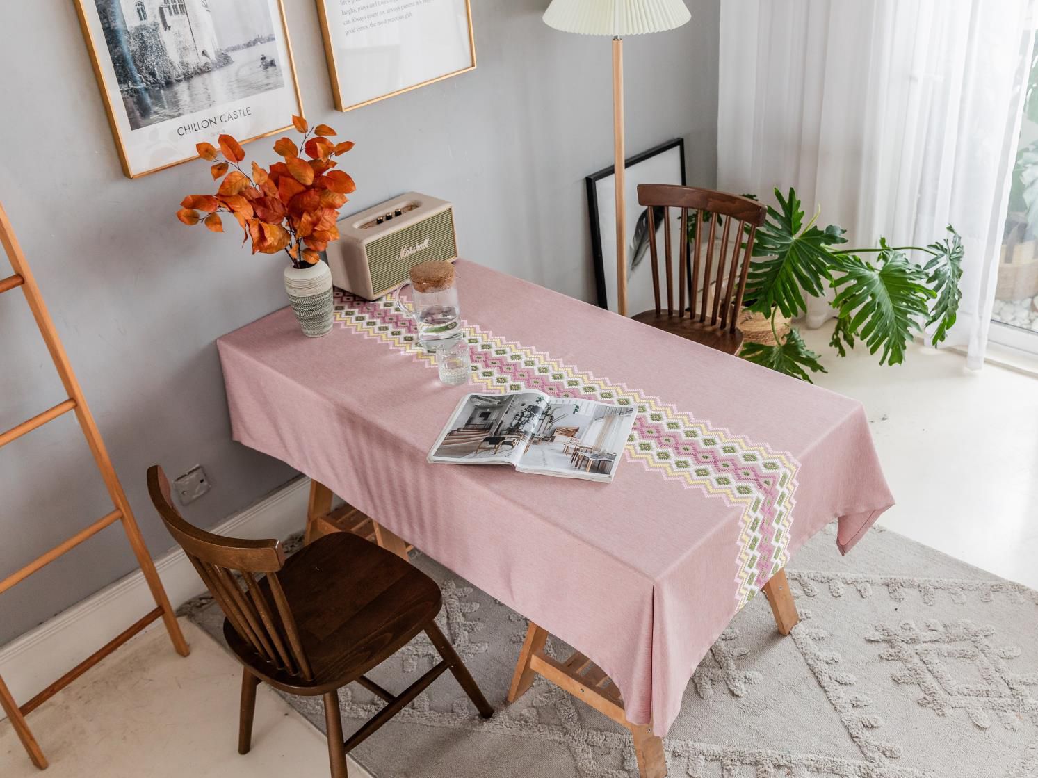 Mantel tejido  de lino