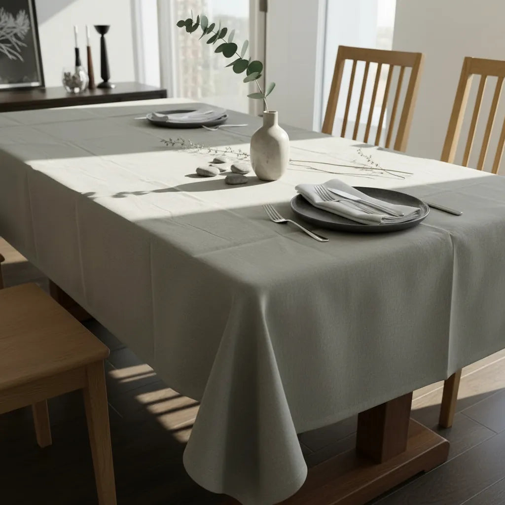 Mantel Repelente · Mesa 6 Puestos · Gris