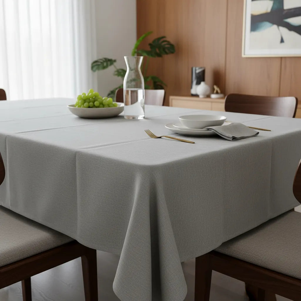 Mantel Repelente · Mesa 6 Puestos · Gris