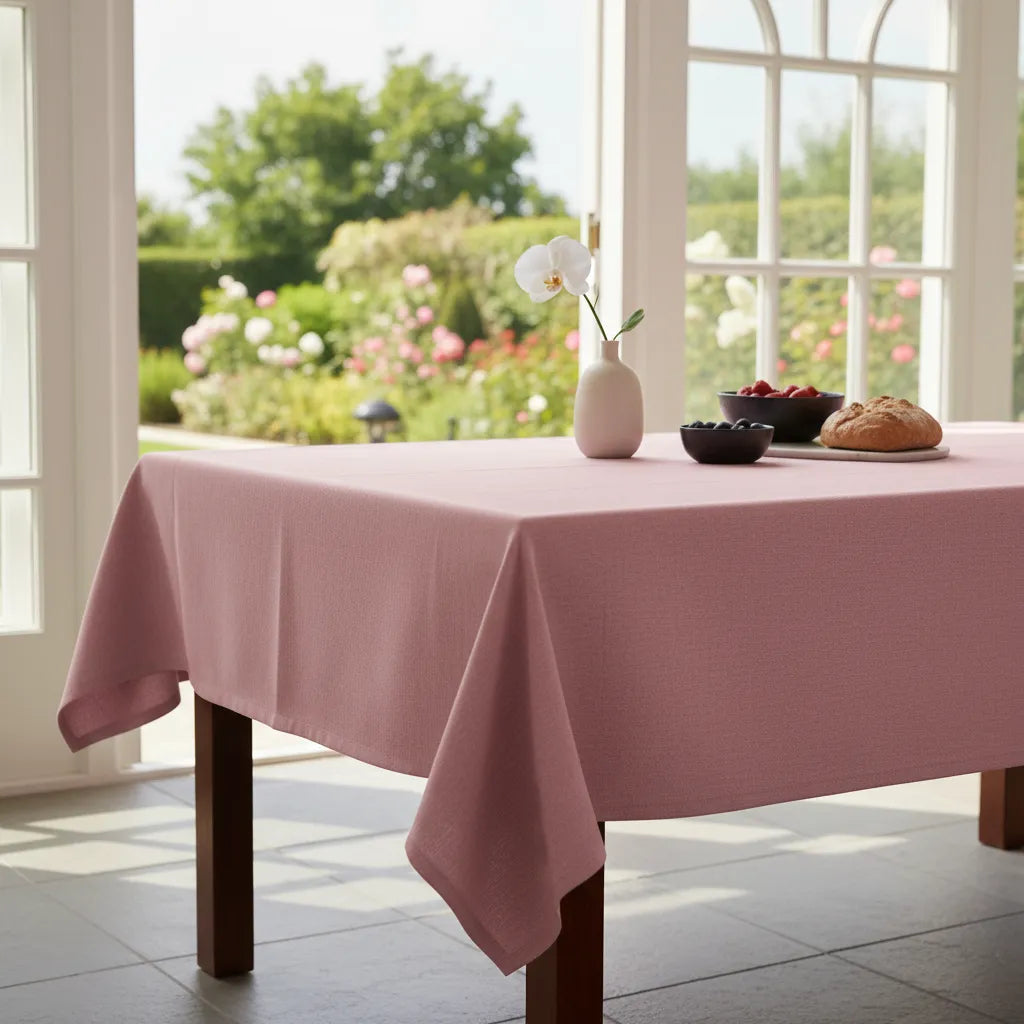 Mantel Repelente · Mesa 6 Puestos · Rosa