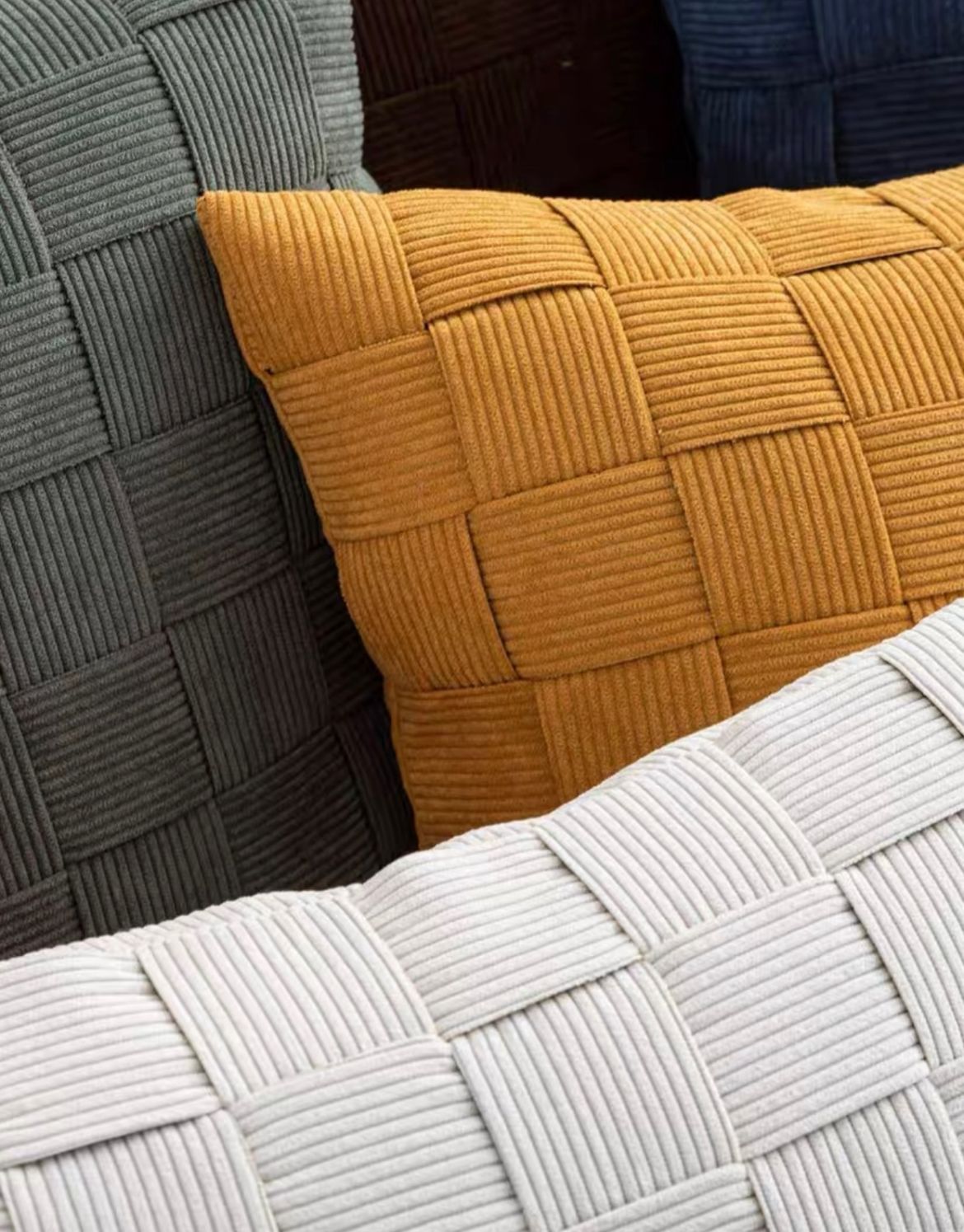 Fundas de cojines entrelazados