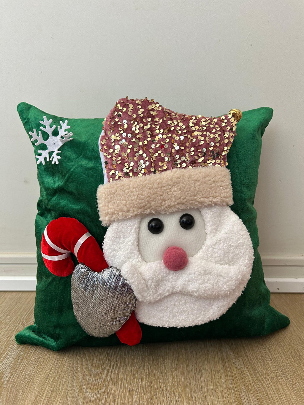 Fundas de cojines navideñas con diseño 3D Viejo pascuero