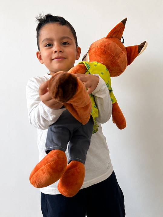 Peluche Zorrito Aventurero – Estilo Animado | 66 cm