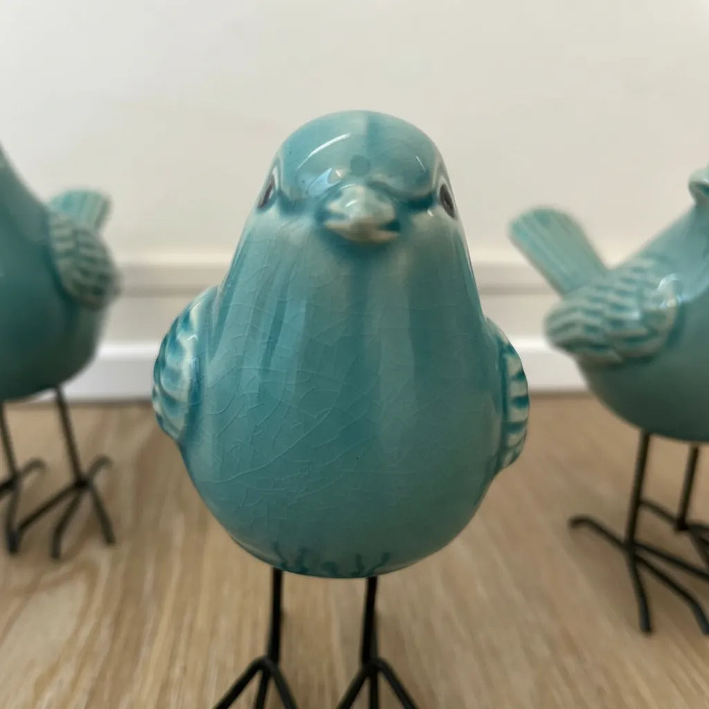 Set 3 Pajaritos De Cerámica  - Chismosas