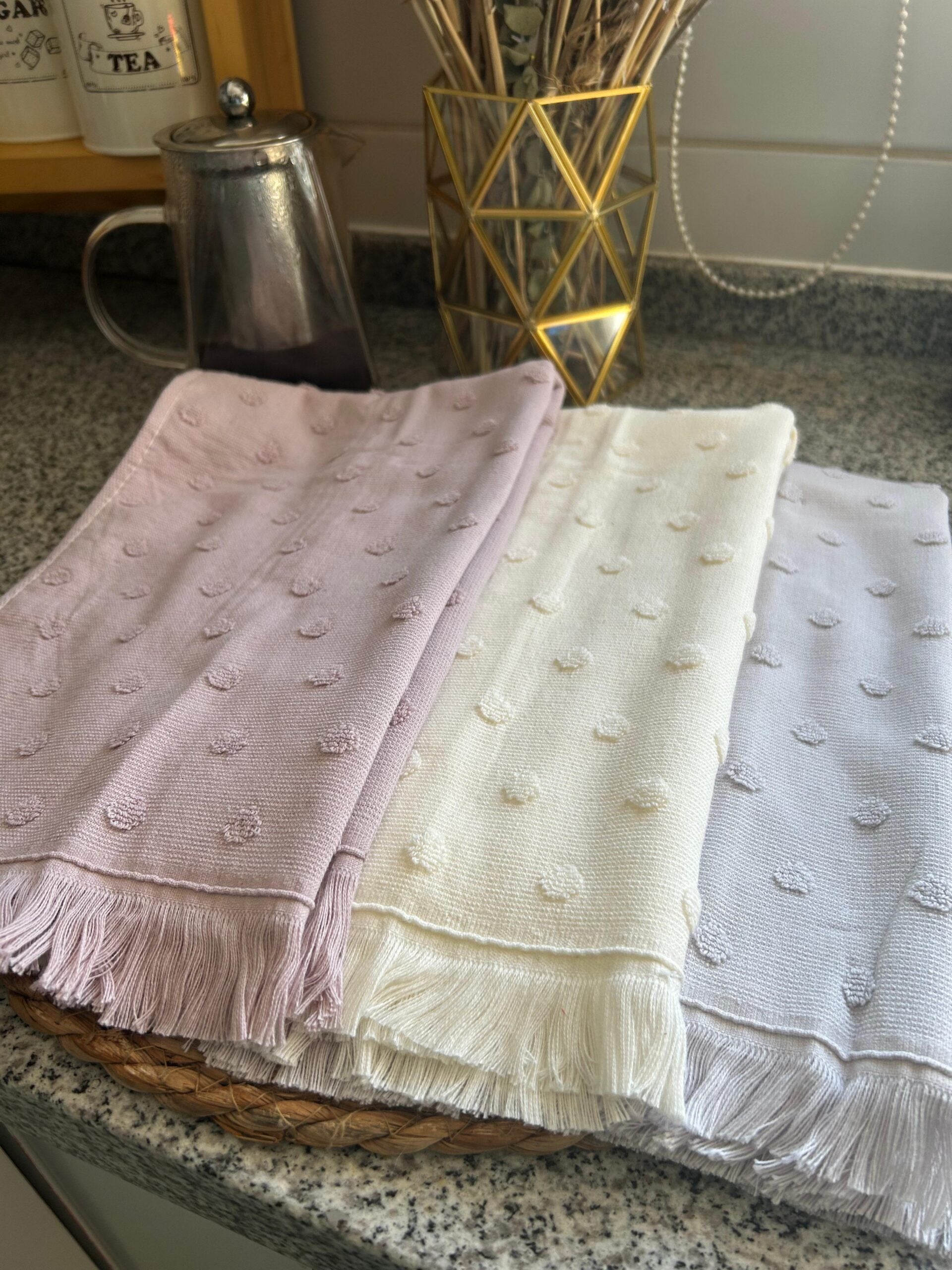 Set de 3 paños de cocina en algodon