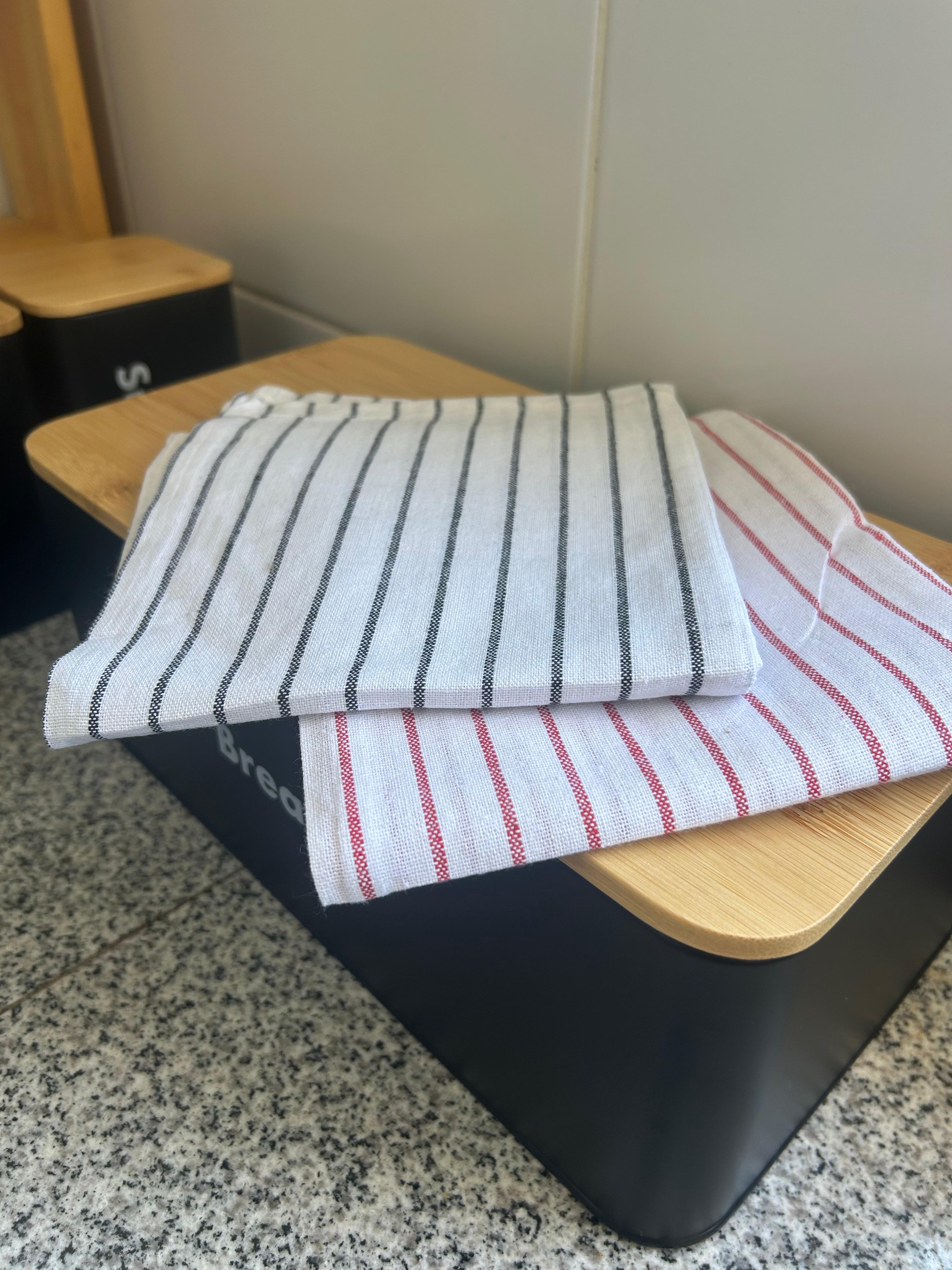 Set De 2 Paños De Tela Rectangulares 50x70cm - Rayas