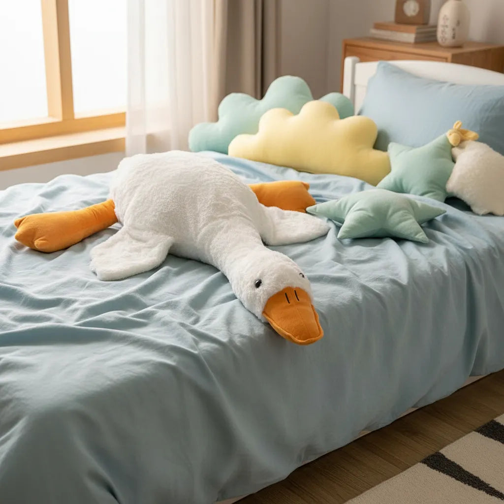 Peluche Ganso Gigante 90×60 Cm · Afelpado Suave · Decoración
