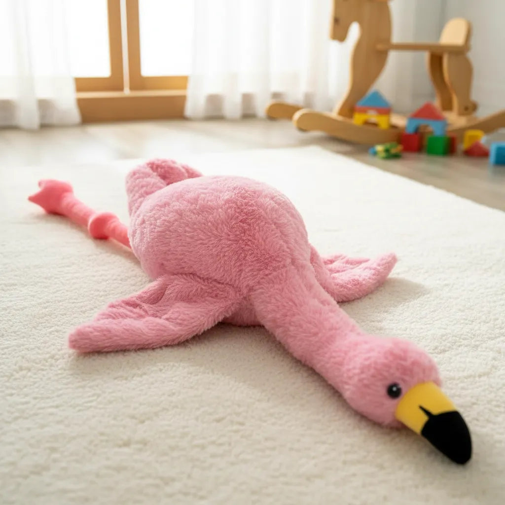 Peluche Flamenco Gigante 90×60 Cm · Afelpado Extra Suave