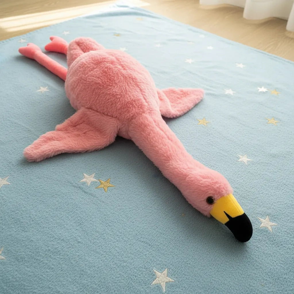 Peluche Flamenco Gigante 90×60 Cm · Afelpado Extra Suave