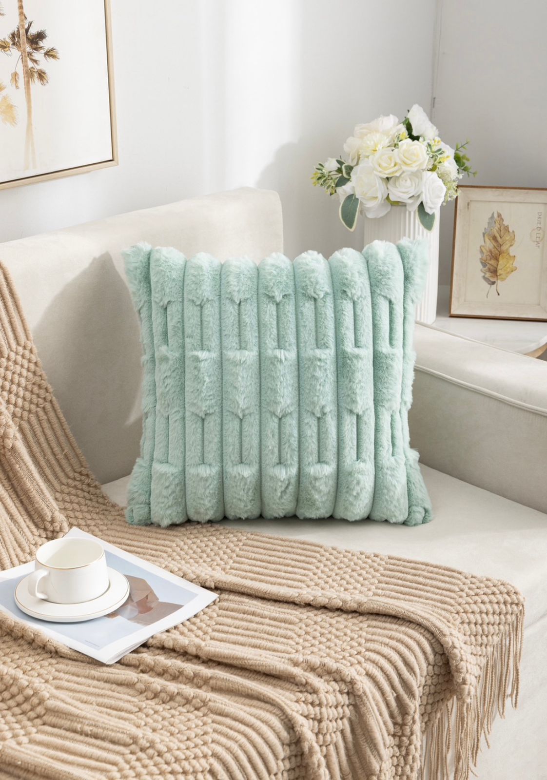 Funda de cojín extra suave con diseño, 45x 45cm