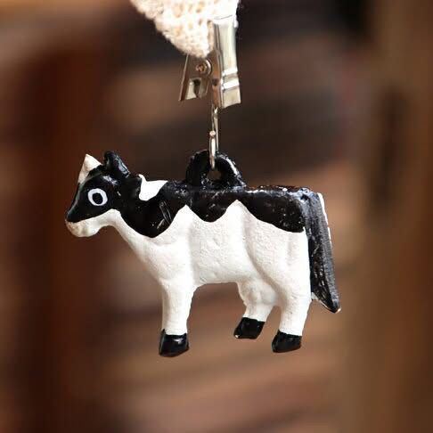 Juego de 4 pesos, para mantel con clip, modelo animales