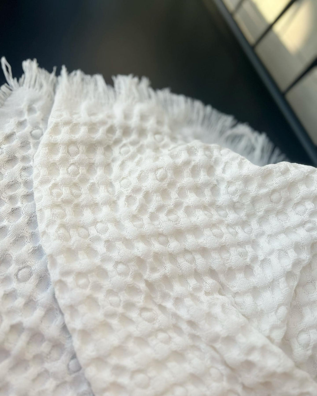 Manta Waffle Blanca Deflecado 200x1.60cm