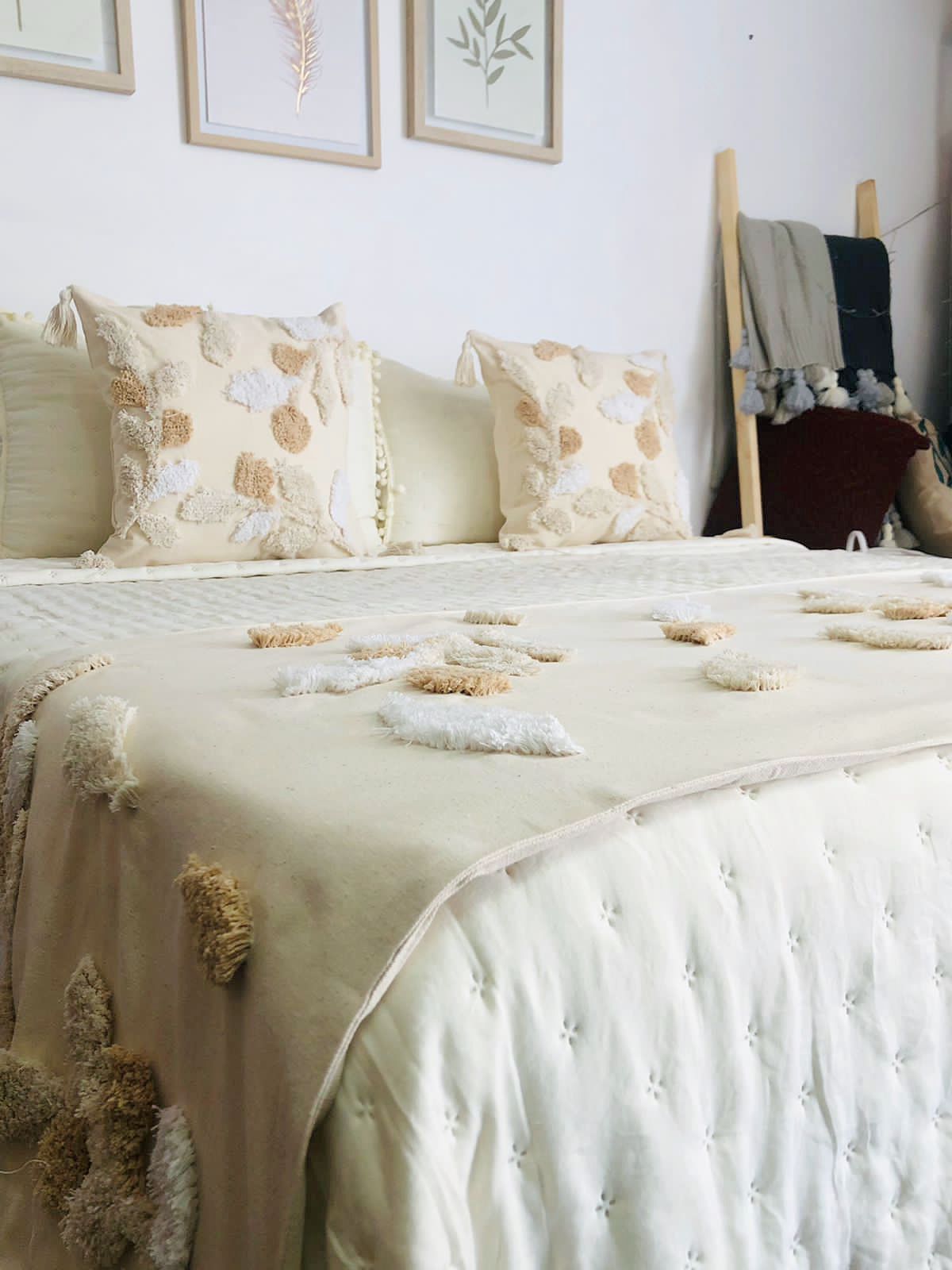 Set de piecera bohemia + 2 fundas