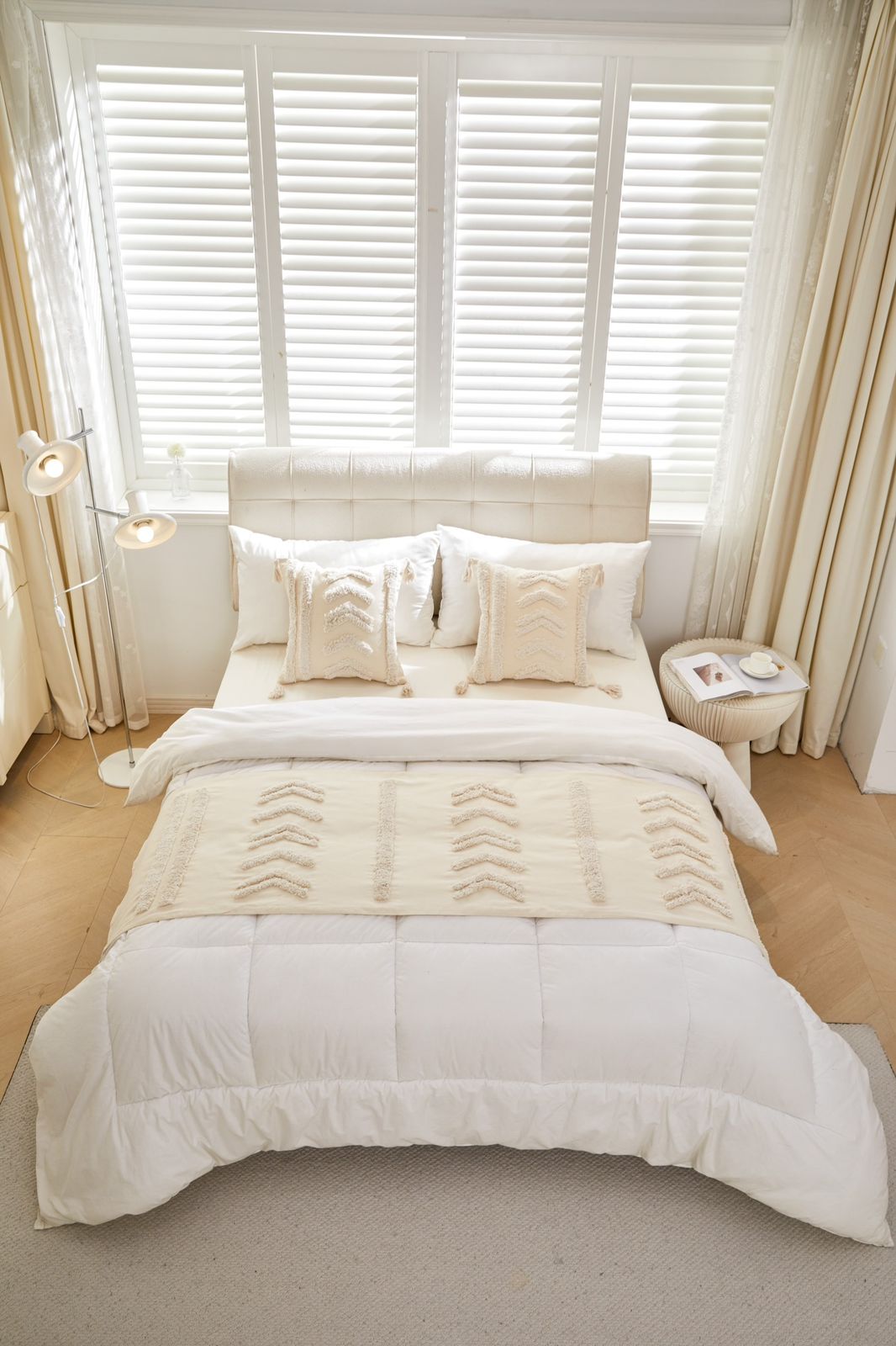 Set de piecera boho + 2 fundas