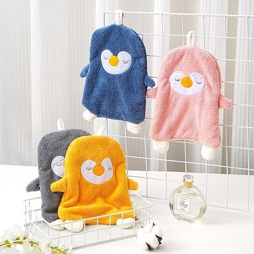 Set de 3 toallas absorbentes, diseño pingui