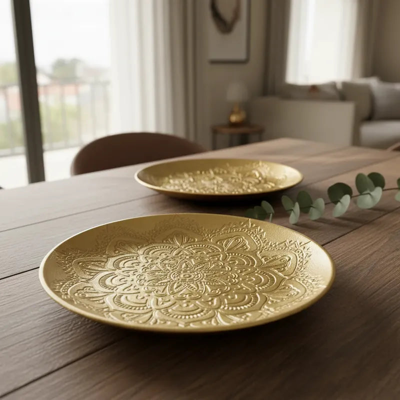 Set de 2 platos decorativos - Diseño mandala