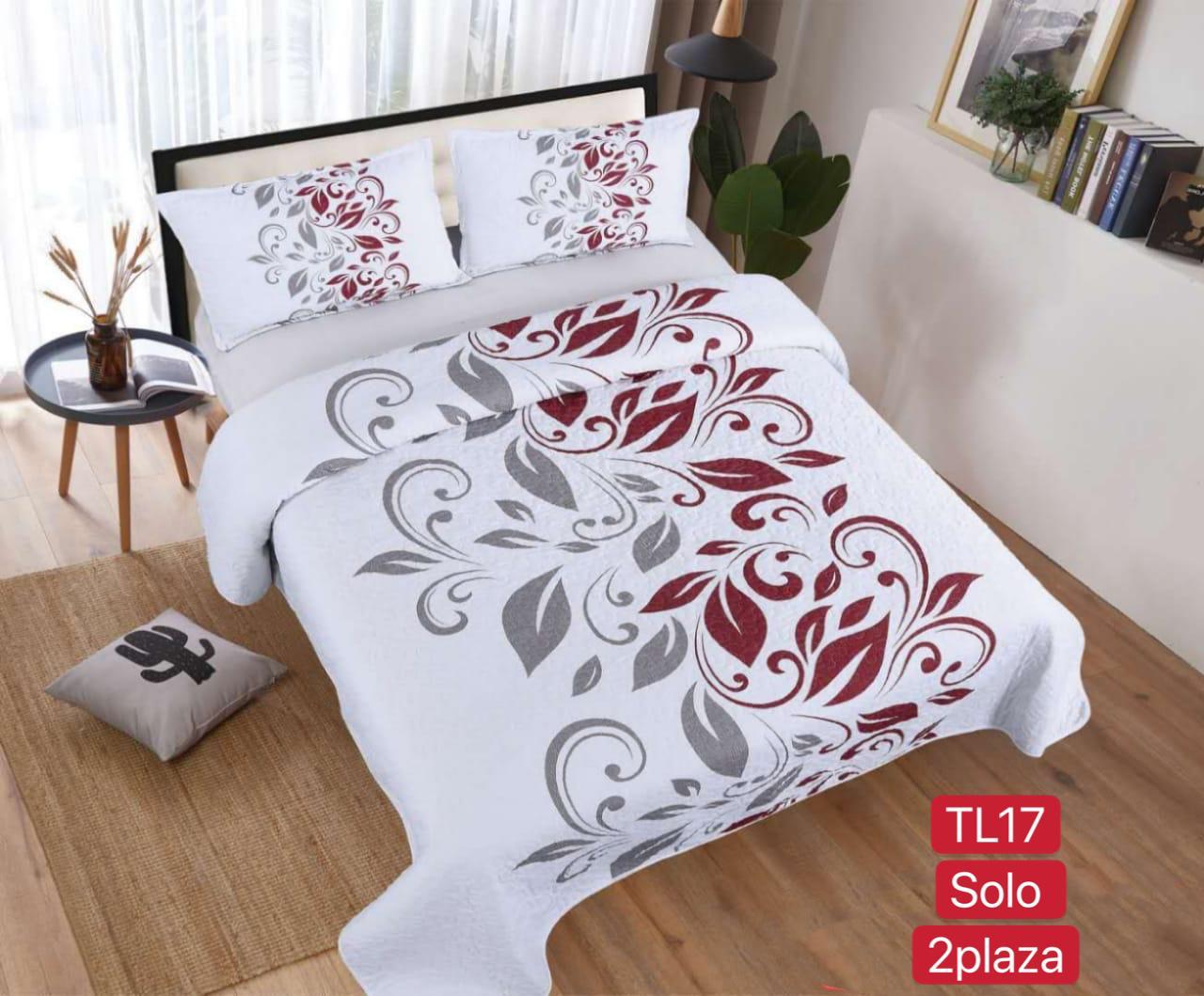 Cubrecamas 2 plazas  con diseño