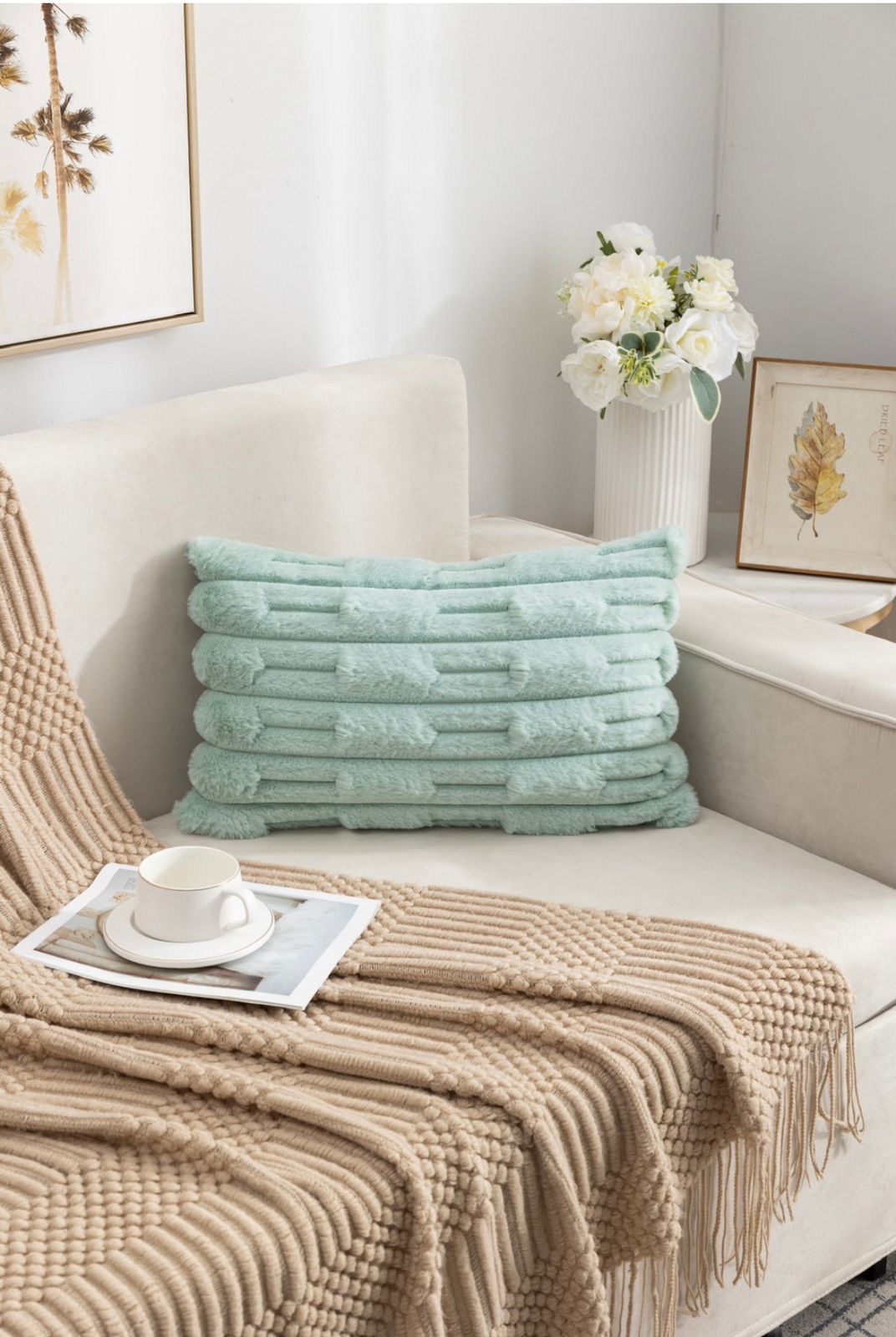 Funda de cojín extra suave con diseño, rectangular