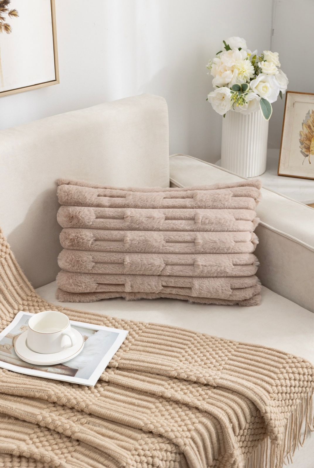 Funda de cojín extra suave con diseño, rectangular